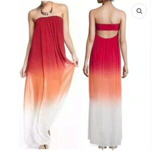 Young, Fabulous & Broke Karissa Maxi Dress in Red Ombre, Size L